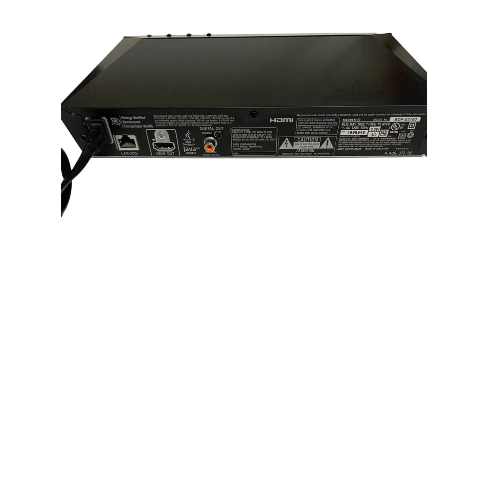 Sony BDP-S3100 Blu-ray Disc DVD Player Wi-Fi Streaming Black with Remote Control